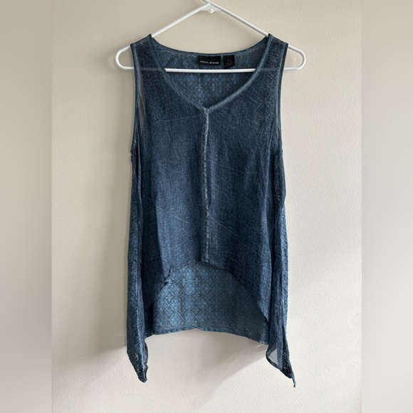 DKNY Jeans blue tank top size M - Picture 1 of 7